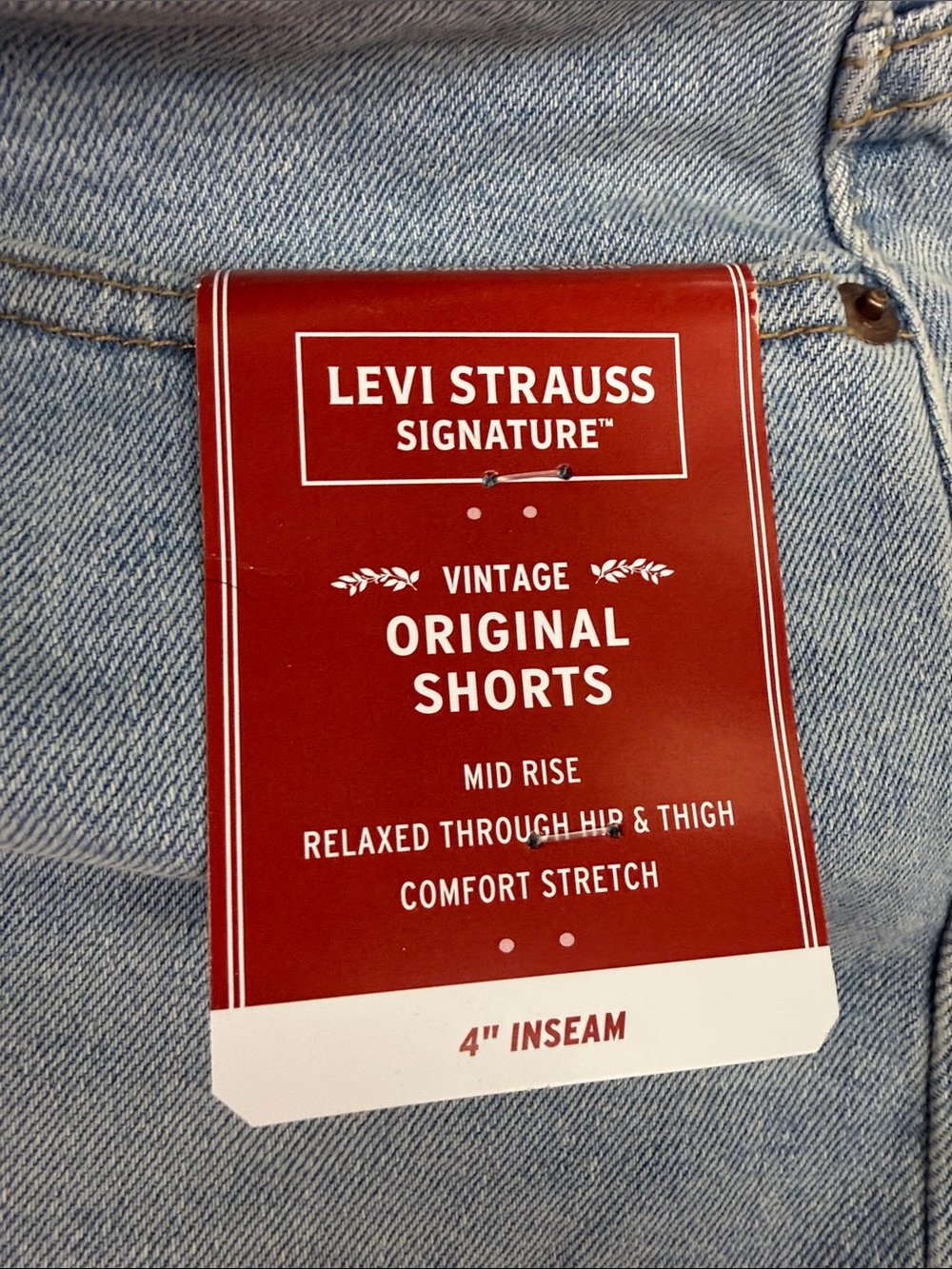 NEW Levi's Light Blue High-Rise Denim Cutoff Shorts Size 4 - Picture 2 of 4